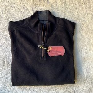 Tommy Bahama REVERSIBLE Bkack and Gray Quarter Zip Sweater